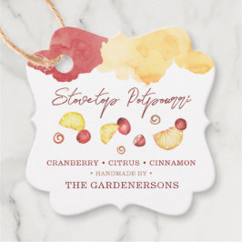 Stovetop Potpourri Favor Tags Bedankjes Labels