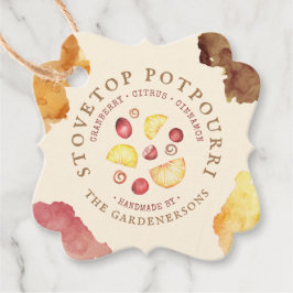 Stovetop Potpourri Favor Tags Bedankjes Labels