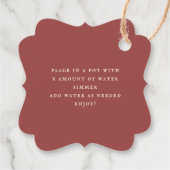 Stovetop Potpourri Favor Tags Bedankjes Labels (Achterkant)