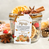 Stovetop Potpourri Herfst Waardering Gift Label Cadeaulabel