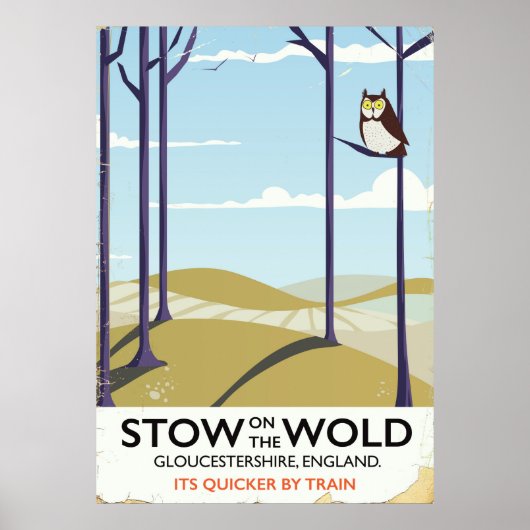 Stow-on-the-Wold,Gloucestershire, Engeland Poster (Voorkant)