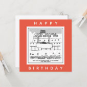 Stowaways op een Cartoon van cruiseschepen Kaart (Voorkant / Achterkant in situ)