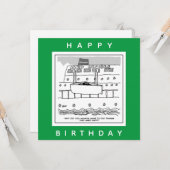 Stowaways op een Cartoon van cruiseschepen Kaart (Voorkant / Achterkant in situ)