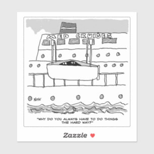 Stowaways op een cruise Cartoon. Sticker