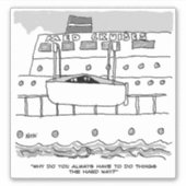 Stowaways op een cruise Cartoon. Sticker (Voorkant)