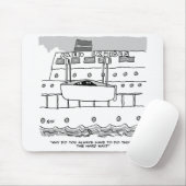 Stowaways op een cruise verbergen zich in een redd muismat (Met muis)