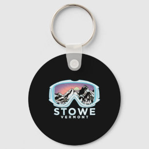 Stowe Ski Design Stowe, Vt Skien Sneeuw Cadeau Sleutelhanger