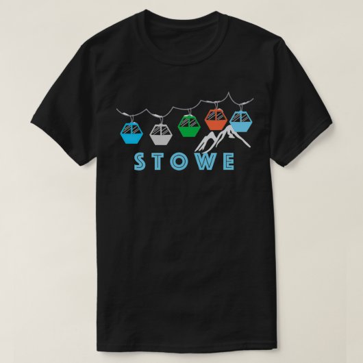 Stowe Ski Mountain Gondola - Stowe, Vermont T-shirt (Design voorkant)