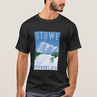 Stowe Snow Mountain Vermont Ski Outdoor Sk T-shirt