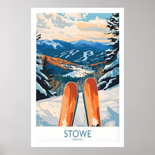 Stowe Valley Ski Muurkunst 1 Poster (Voorkant)