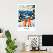 Stowe Valley Ski Muurkunst 1 Poster (Thuiskantoor)