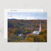 Stowe, Vermont, Community Church, herfst Briefkaart (Voorkant / Achterkant)