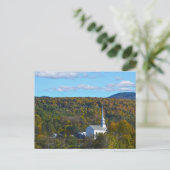 Stowe, Vermont, Community Church in Autumn Briefkaart (Staand voorkant)