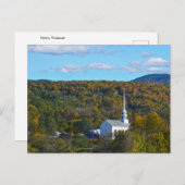 Stowe, Vermont, Community Church in Autumn Briefkaart (Voorkant / Achterkant)