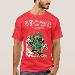 Stowe Vermont Funny Snowboarding Beer Hops T-shirt