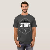 Stowe Vermont Graphic  Skiing T-shirt (Voorkant volledig)