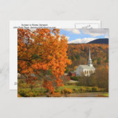 Stowe Vermont in het najaar Briefkaart (Voorkant / Achterkant)