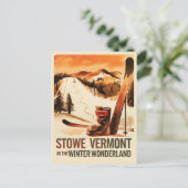 Stowe Vermont in het Winter Wonderland Briefkaart (Staand voorkant)