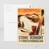 Stowe Vermont in het Winter Wonderland Briefkaart (Voorkant / Achterkant)