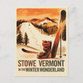 Stowe Vermont in het Winter Wonderland Briefkaart (Voorkant)
