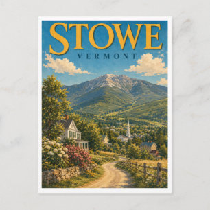 Stowe Vermont Mount Mansfield GeoSaga Briefkaart