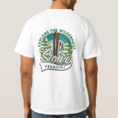Stowe Vermont, Onderzoek het Wilderness ski poster T-shirt (Achterkant)