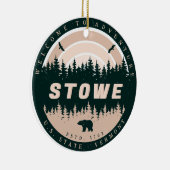 Stowe Vermont  Pine Tree Natuur Keramisch Ornament (Rechts)