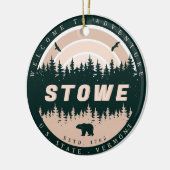 Stowe Vermont  Pine Tree Natuur Keramisch Ornament (Links)