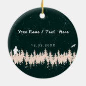 Stowe Vermont  Pine Tree Natuur Keramisch Ornament (Achterkant)