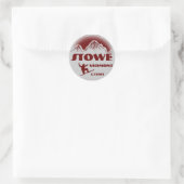 Stowe Vermont rode snowboard kunst stickers (Tas)