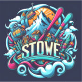 Stowe Vermont Ski Mountain Sticker (Voorkant)