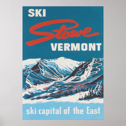 Stowe Vermont Ski Poster (Voorkant)