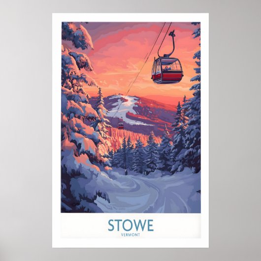 Stowe Vermont Ski Poster 1 (Voorkant)