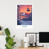 Stowe Vermont Ski Poster 1 (Thuiskantoor)