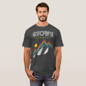 Stowe Vermont   Ski Resort 1980s Retro T-shirt (Voorkant volledig)