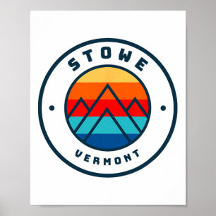 Stowe Vermont Skien Snowboarden Ski Familie Trip Poster