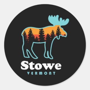 Stowe Vermont Skigebieden Stowe Vt Eland Ronde Sticker