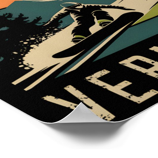 Stowe Vermont Snowboard  Snowboarden Mount Poster (Hoek)