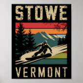 Stowe Vermont Snowboard  Snowboarden Mount Poster (Voorkant)