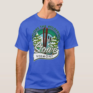 Stowe Vermont verkennen de Wilderness ski T-shirt