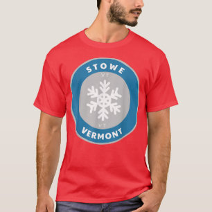 Stowe Vermont VT Winter Snowflake Badge Souve T-shirt