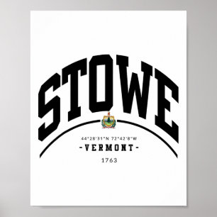 Stowe Vermont Wandelen Stowe Souvenir Retro Berg Poster