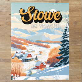 Stowe Vermont Winter Vintage Briefkaart