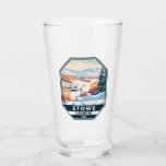 Stowe Vermont Winter Vintage Glas<br><div class="desc">Stowe Winter kunstontwerp met het winterlandschap.</div>