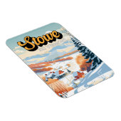 Stowe Vermont Winter Vintage Magneet (Rechterzijde)