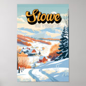 Stowe Vermont Winter Vintage Poster (Voorkant)