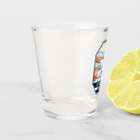 Stowe Vermont Winter Vintage Shot Glas (Links)