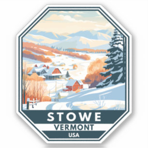 Stowe Vermont Winter Vintage Sticker
