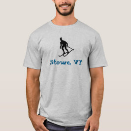 Stowe, VT (Lamoille County, Vermont) Ski Town T-shirt
