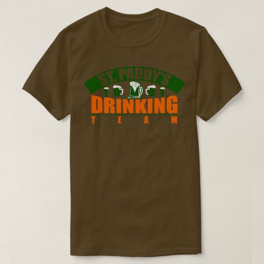 Stpaddy drink team sinaasappel t-shirt (Design voorkant)